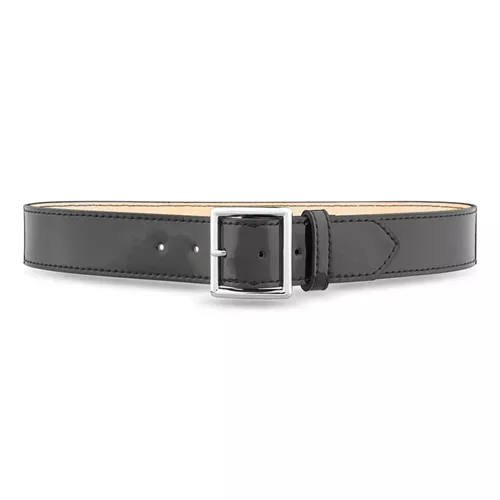 1-3-4″ Hi-gloss Leather Garrison Belt With Nickel Buckle