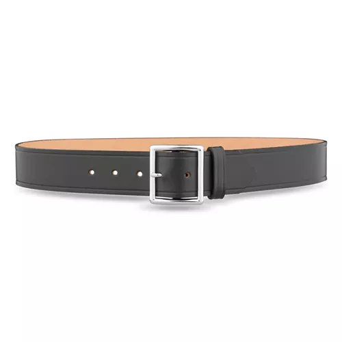 1-3-4″ Plain Leather Garrison Belt With Nickel Buckle