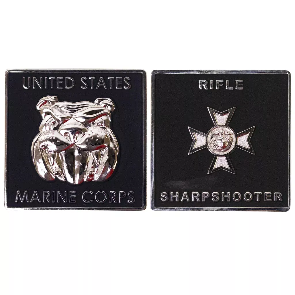 1 3/4" USMC Rifle Sharpshooter Coin