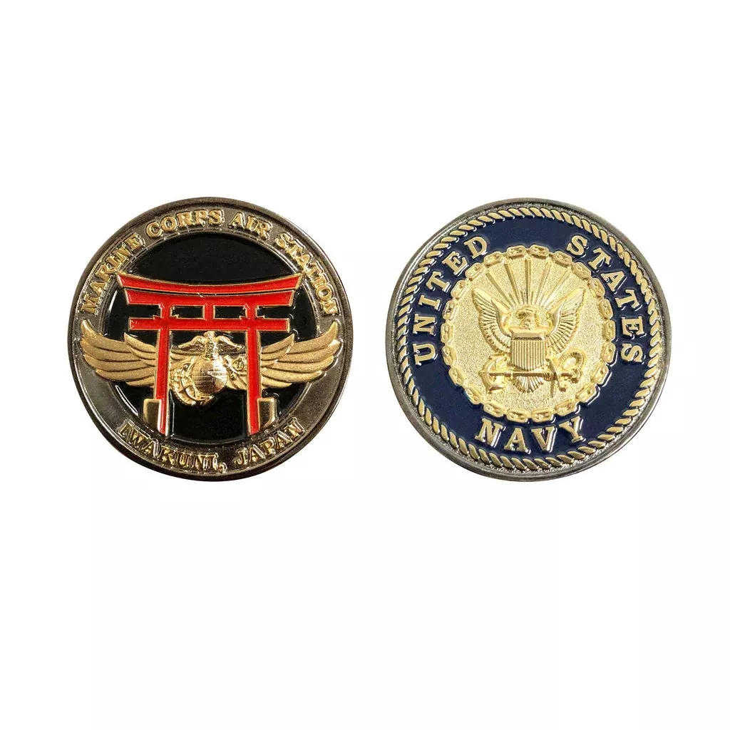 1.75" Iwakuni Base Navy Reverse Side Coin