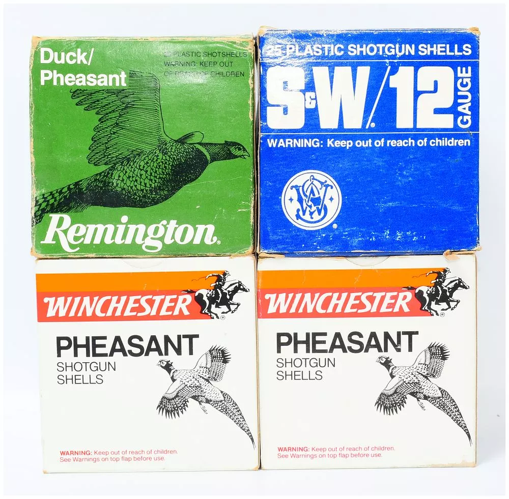 100 Rounds of Vintage Remington, Smith & Wesson, and Winchester Shotgun Shells in Four Boxes