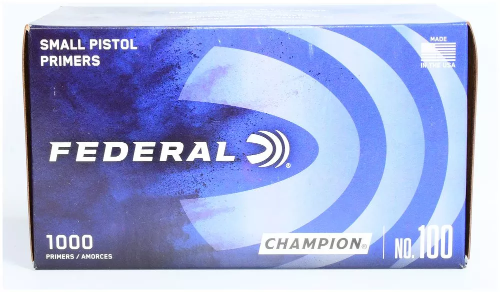 1000 Count Federal Champion No. 100 Small Pistol Primers