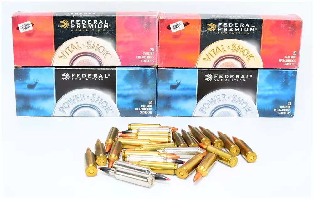105 Rounds Federal Premium Vital-Shok and Power-Shok 7mm Win. Short Mag. Ammunition