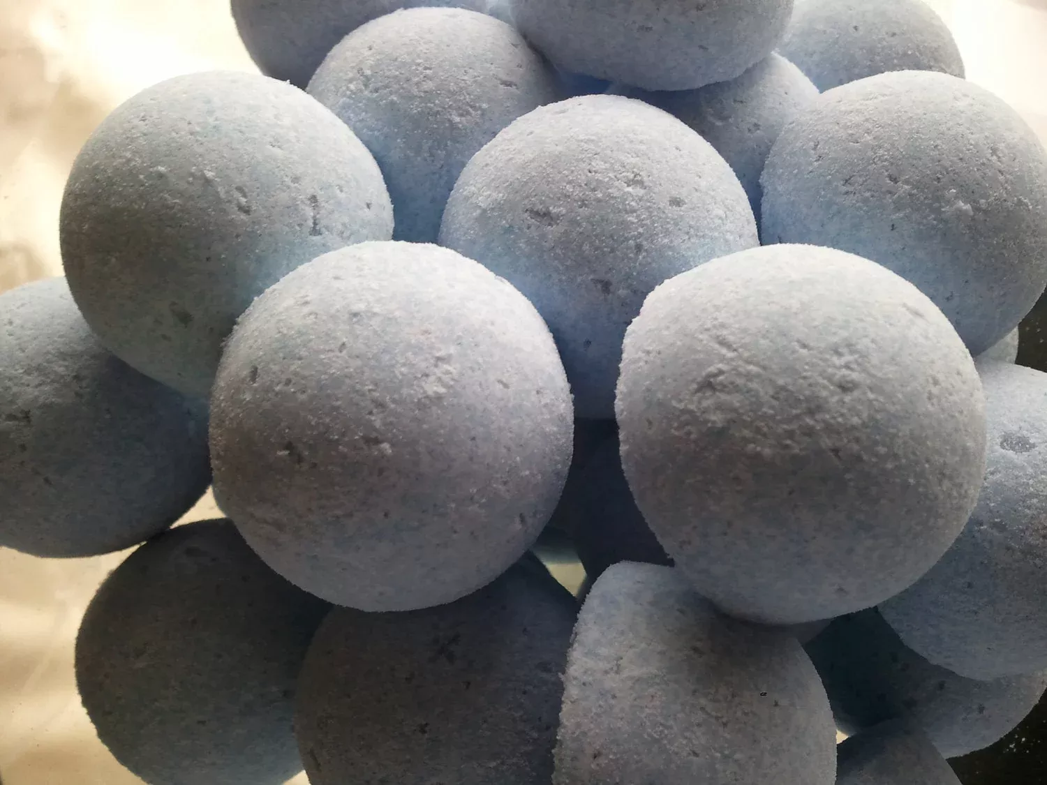 14 bath bombs in French Lilac, gift bag bath fizzies, great for dry skin, shea, cocoa, 7 ultra rich oils