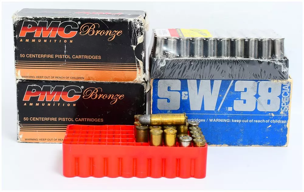 175 Rounds of Mixed Pistol Ammunition and Remanufactured Shotshells, including Smith & Wesson .38 Special and PMC Bronze