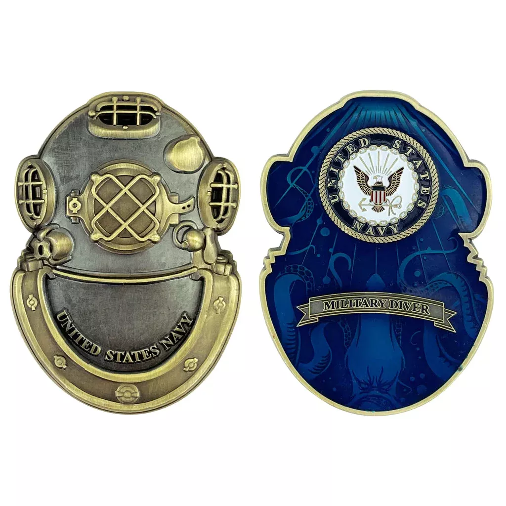 2 1/2" Navy Diver Helmet Coin