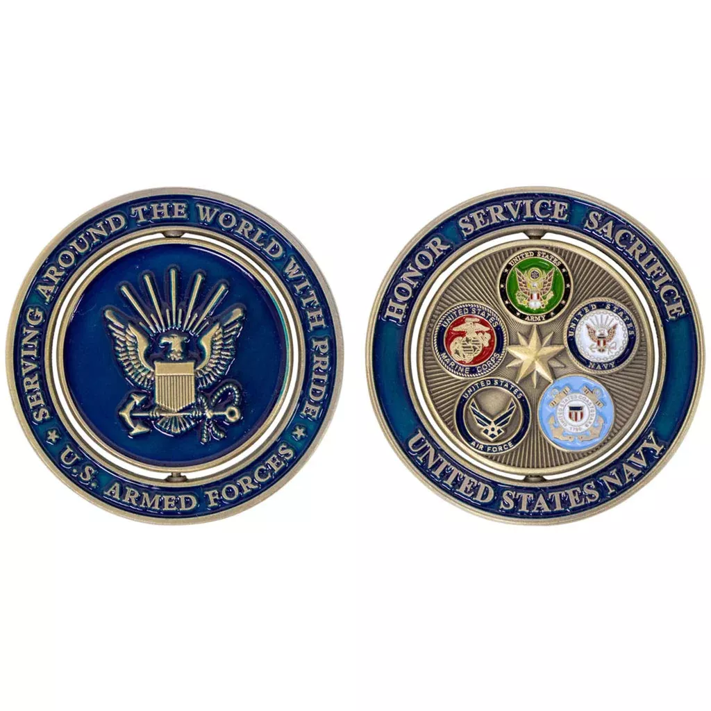 2 Inch Navy Proud Military Family Coin