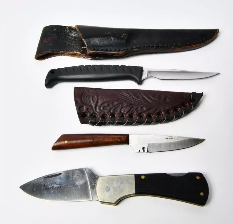 2 Mini Knives With 1 Folding Pocket Knife