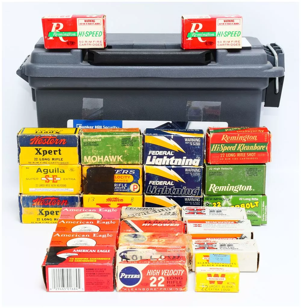 2000 Rounds of Mixed .22 LR Ammunition with Plastic Ammo Can
