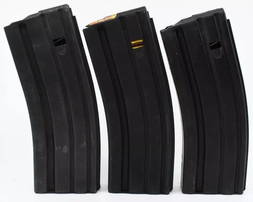 3 Duramag Magazines Loaded With 5.56 Ammunition