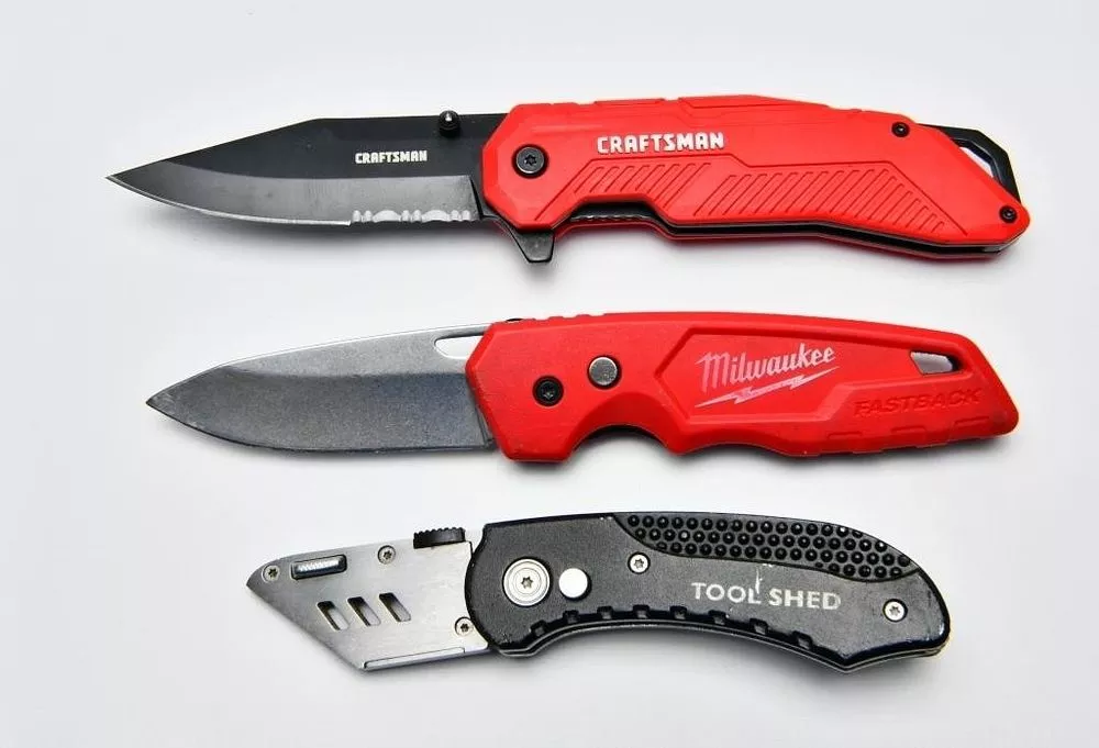 3 Folding Utility Work Knives