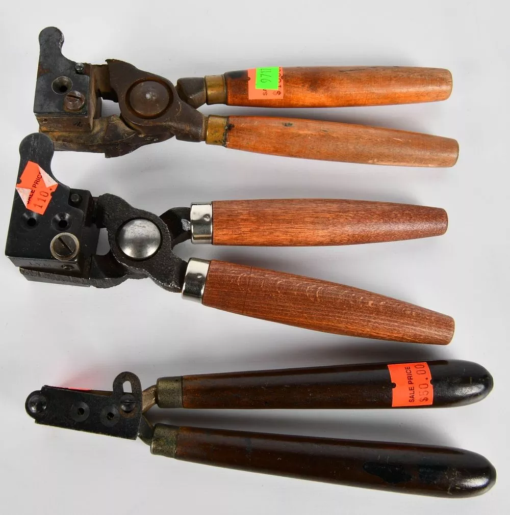 3 Sets Of Bullet Moulds W/ Handles