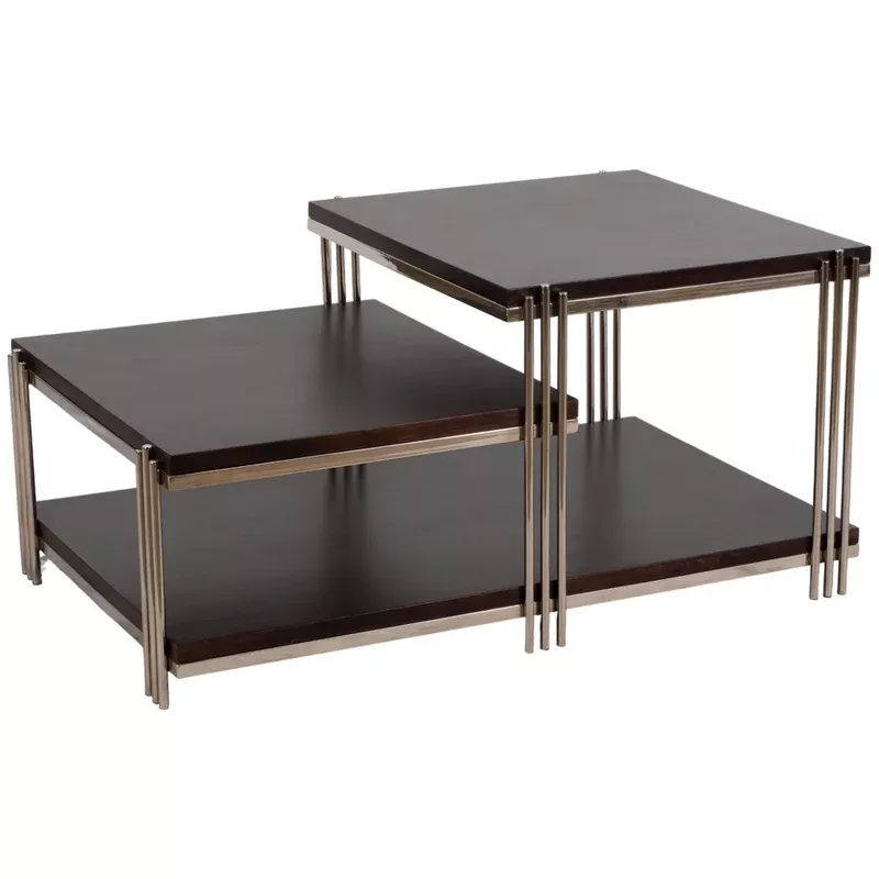 3-tier coffee table black