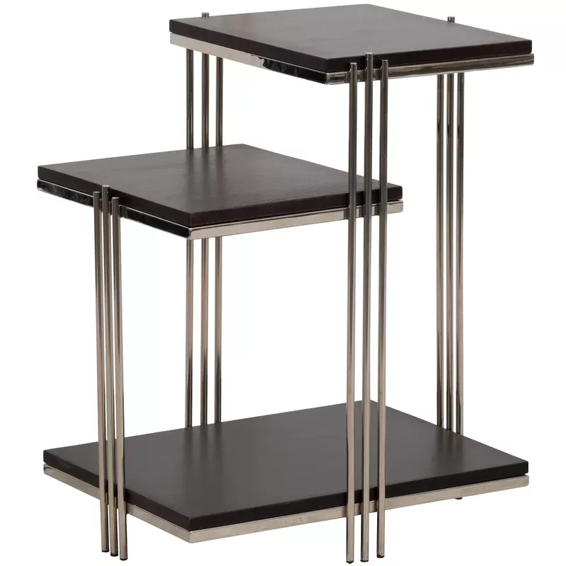 3-tier side table brown