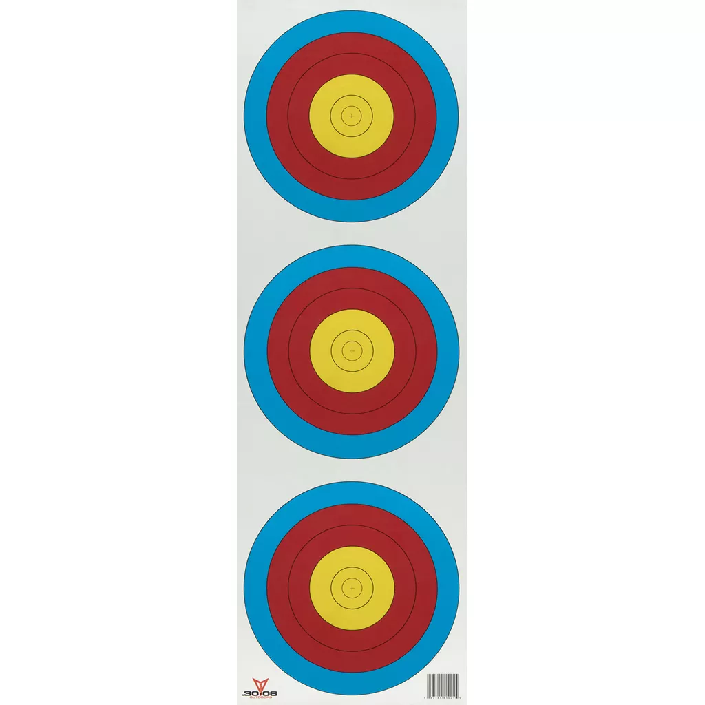 30-06 Paper Targets 3 Spot Vertical - 100 Pack