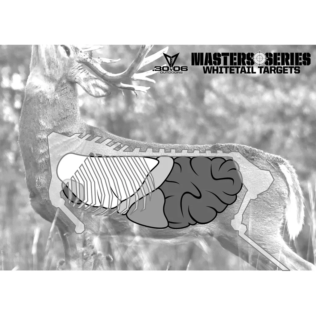 30-06 Whitetail Paper Targets - 5 Pack for Accurate Shooting