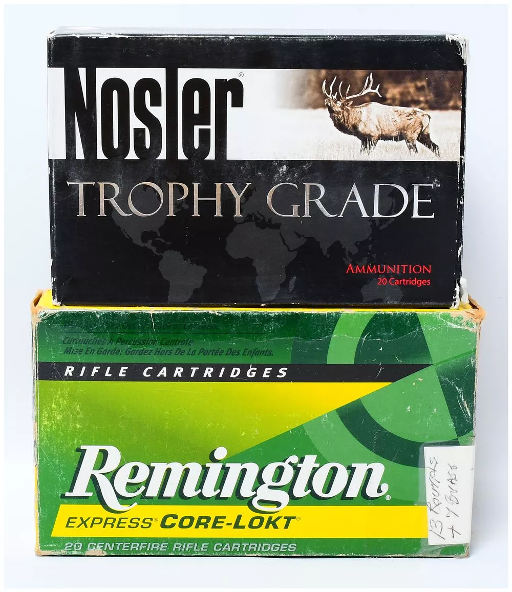 33 Rounds of .338 Winchester Magnum Ammunition by Nosler and Remington