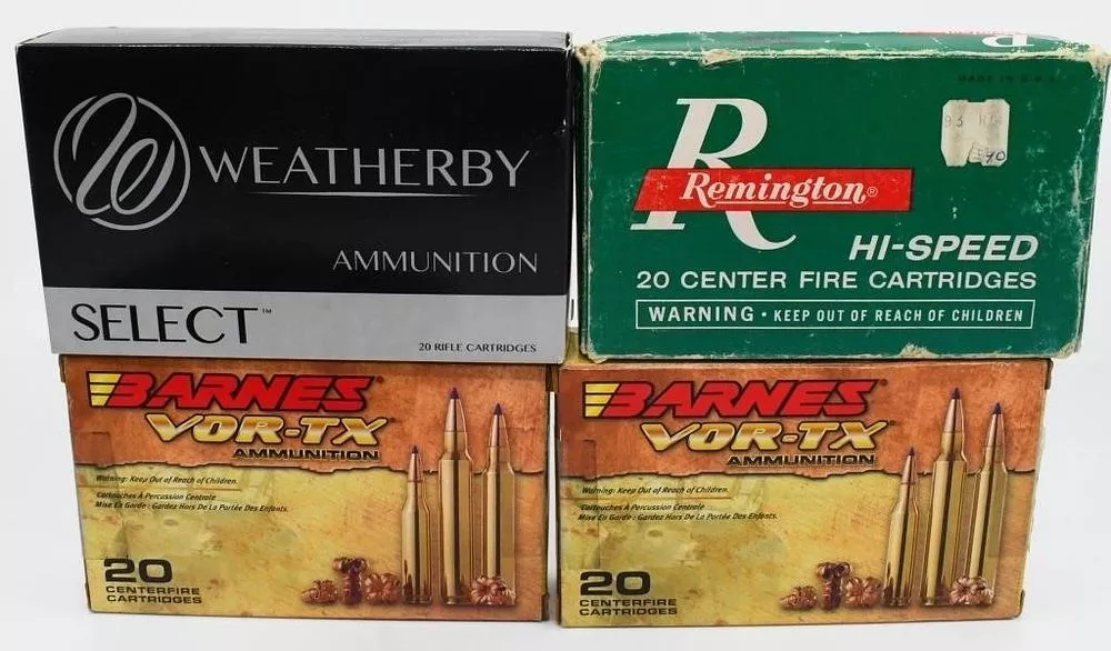 34 Rds Of .257 WBY Mag & .30-06 Ammo W/ Brass
