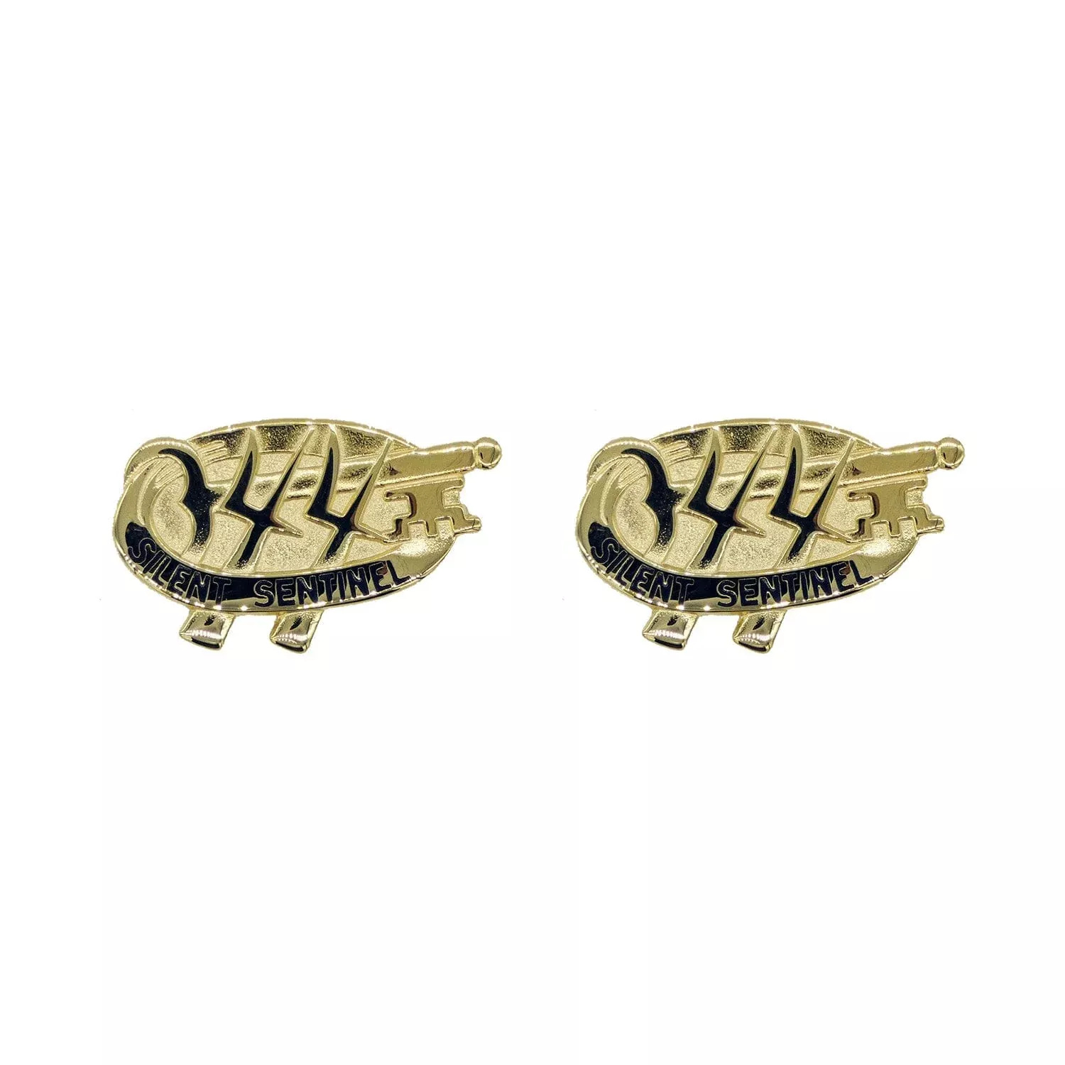 344th Military Intelligence Battalion Unit Crest (Silent Sentinel) - Sold in Pairs