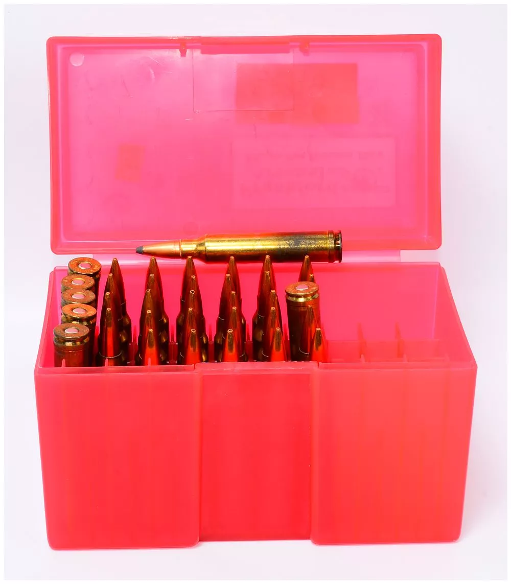 35 Rounds Remanufactured 7mm Remington Magnum Ammunition in an MTM Case-Gard Storage Box