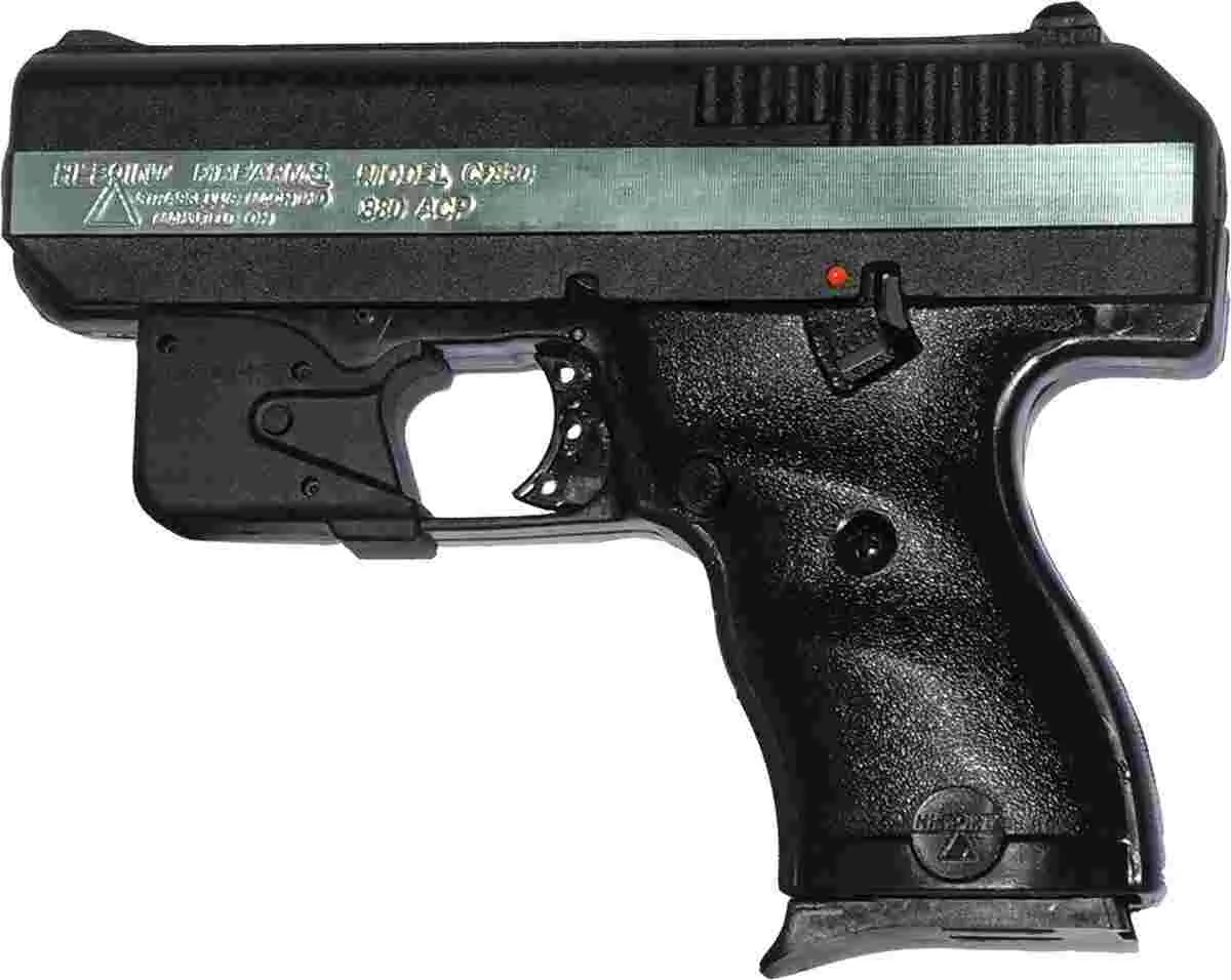 380 gun w/trigger-guard-mount laser 8 shot 3.5IN BBL BLK/SLV