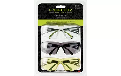 3M Peltor SecureFit 400 Eye Protection Glasses - 3 Pack