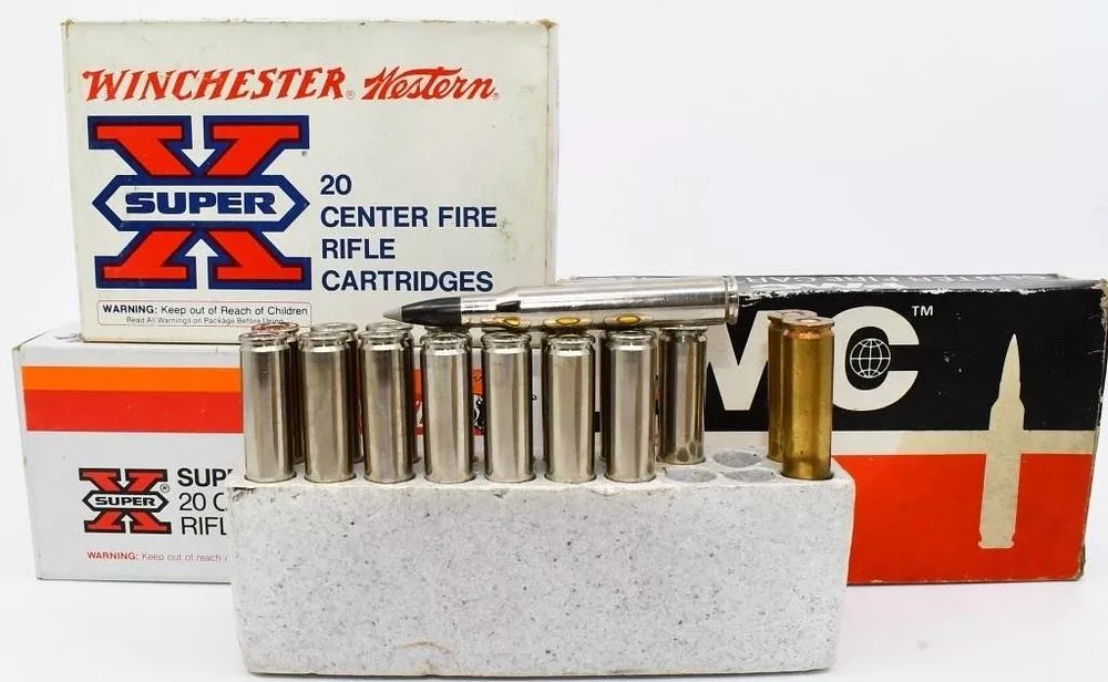 42 Rounds Of Mixed Rifle Ammo & Empty Brass