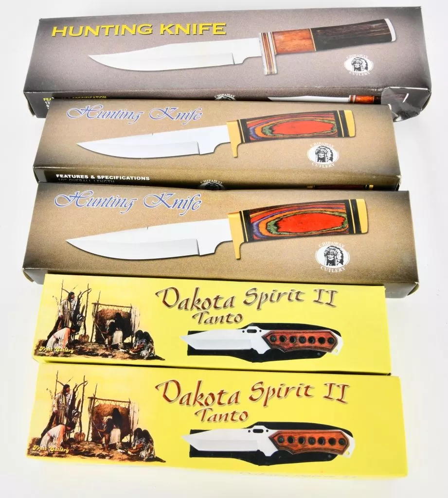 5 New In the Box Fixed Blade Knives