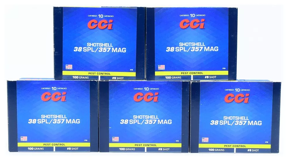 50 Rounds of CCI Shotshell .38 SPL/.357 MAG #9 Shot Pest Control Ammunition, Model 3738