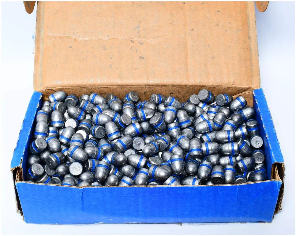 500 Count .45 Caliber 230 Grain Round Nose Cast Lead Bullets, Marked 'True H&G 68 Nose'