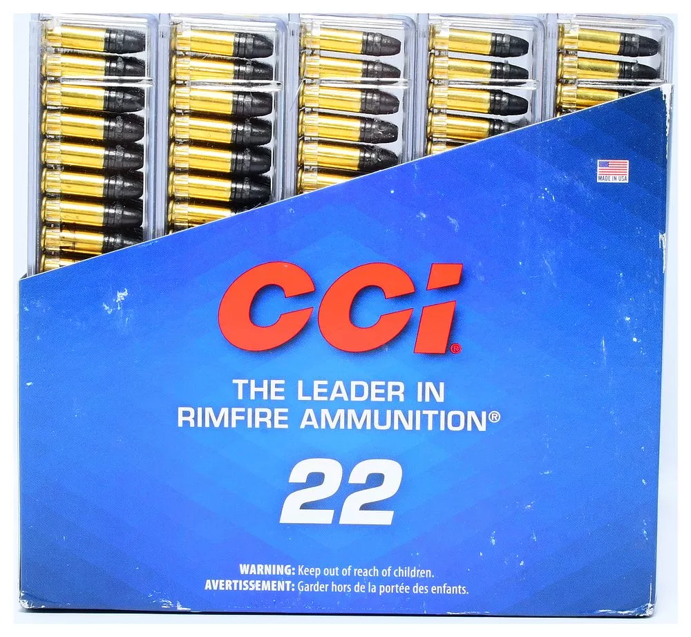 500 Rounds CCI 22 Long Rifle 40 Grain Subsonic Lead Hollow Point Ammunition