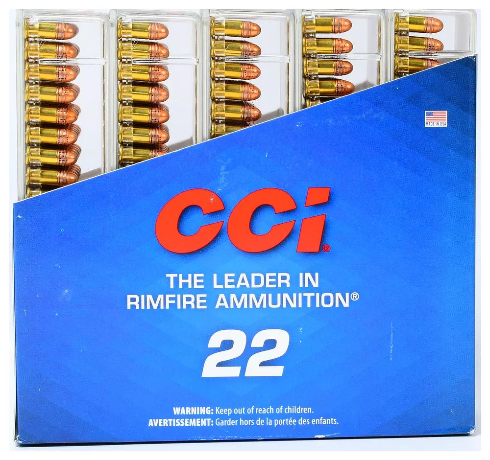 500 Rounds CCI .22 Short 29 Grain Copper-Plated Round Nose Ammunition