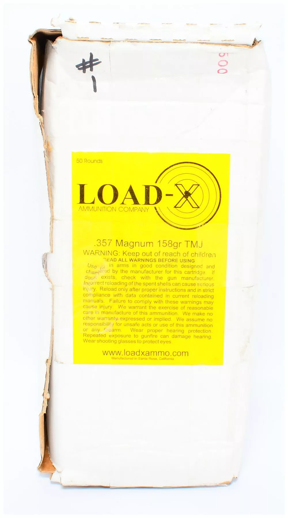 500 Rounds of Load-X .357 Magnum 158gr TMJ Remanufactured Ammunition