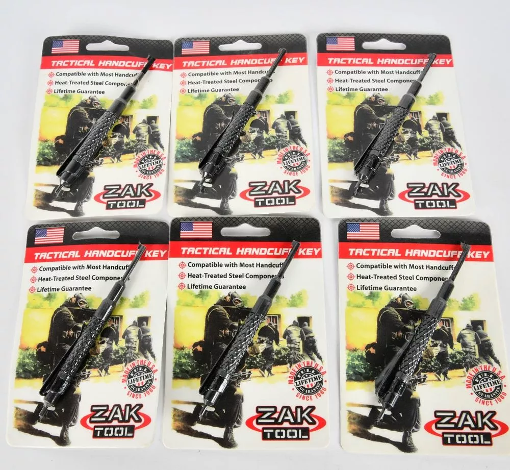 6 NIP Zak Tool Tactical Handcuff Keys