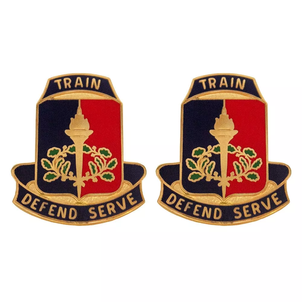 6th Adjutant General Battalion Unit Crest (Train Defend Serve) - Sold in Pairs