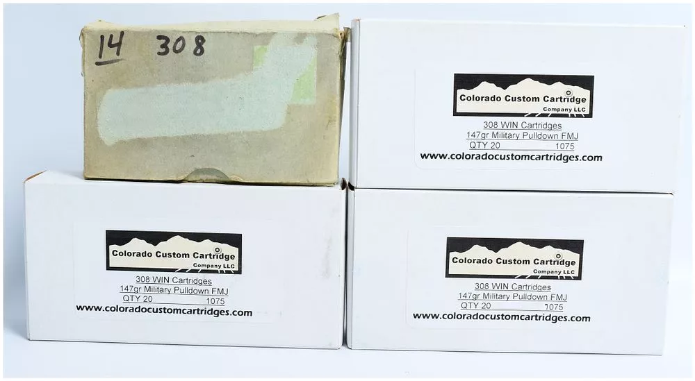 74 Rounds of Colorado Custom Cartridge Company LLC .308 WIN Cartridges