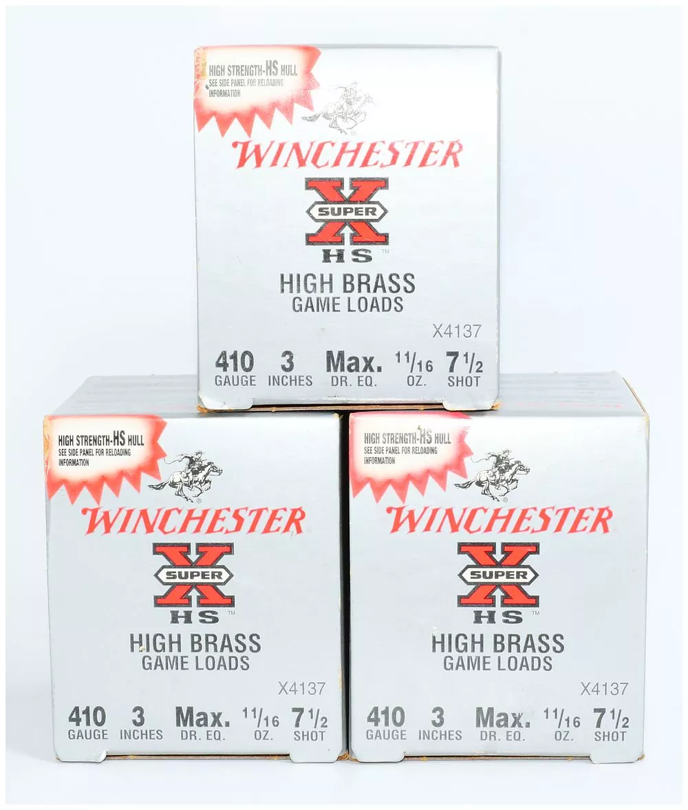 75 Rounds Winchester Super-X HS High Brass Game Loads .410 Gauge Shotgun Shells