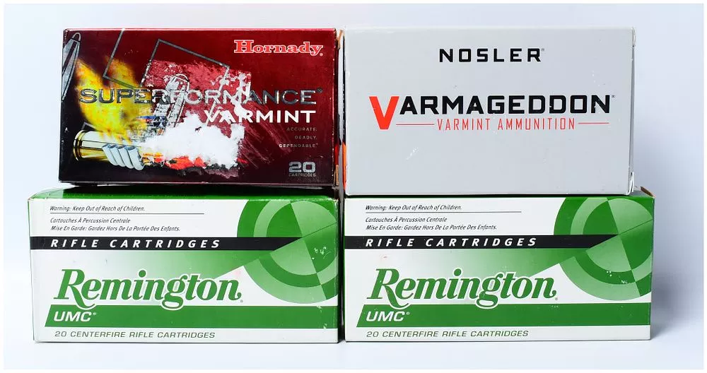 80 Rounds of .22-250 Remington Rifle Ammunition: Remington UMC, Hornady, and Nosler