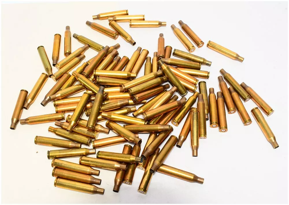 91 Count Empty 25-06 Brass Casings for Reloading