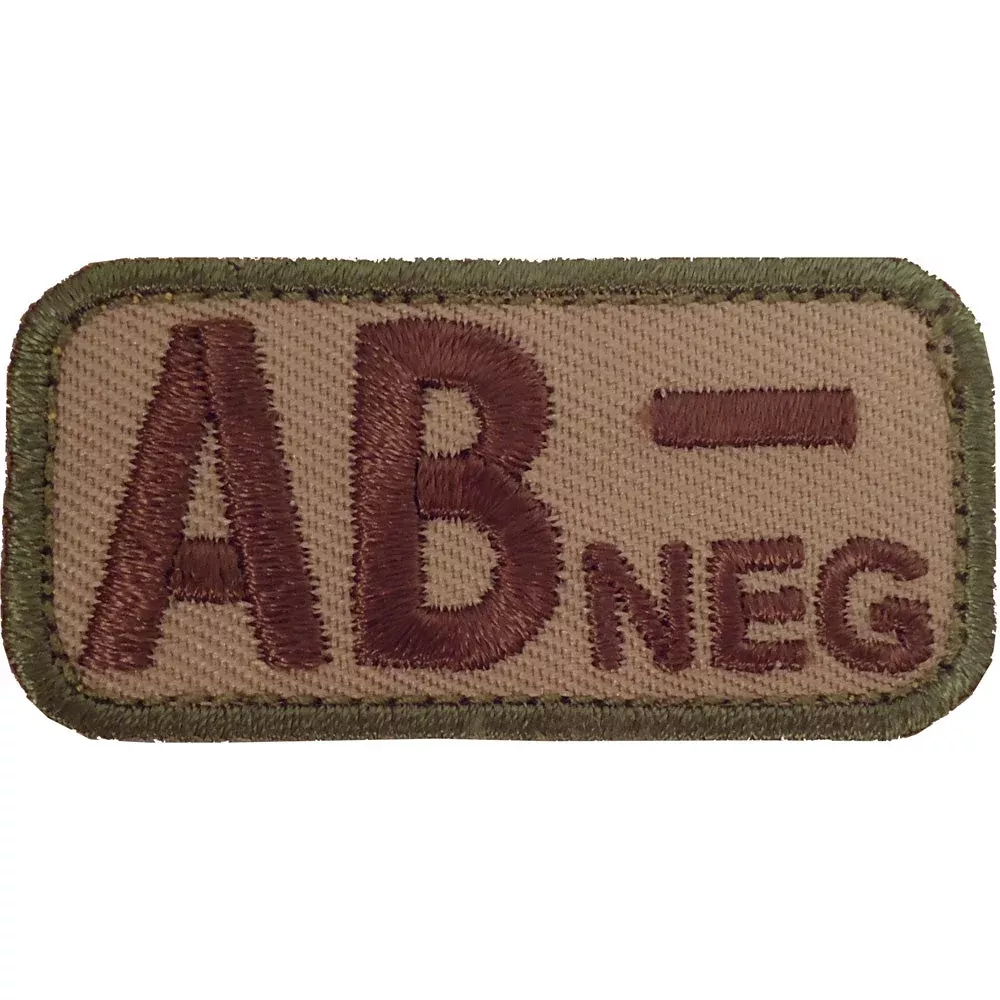 AB Negative Blood Type MultiCam (OCP) Patch
