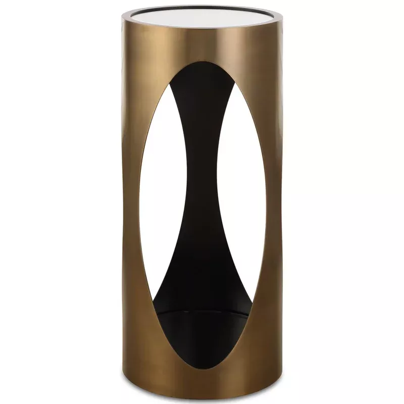 achilles drink table brushed brass