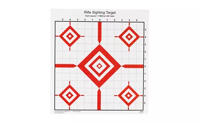 Action Target Rifle Sighting Targets - 100 Pack