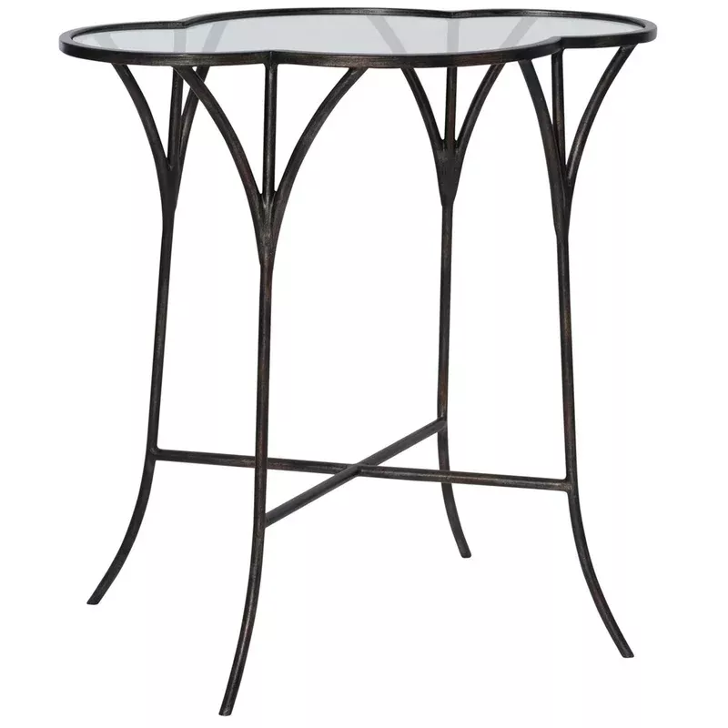 adhira accent table aged black