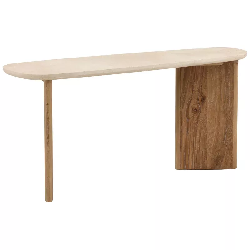 aelwyn console table cream