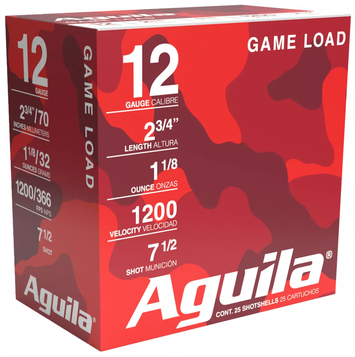 Aguila 12 Gauge Birdshot Shells - Standard Velocity 2.75", 1 1/8 oz, 7.5 Shot Rounds per Box (10 Boxes per Case)