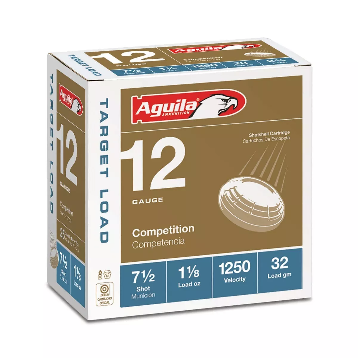 Aguila 12ga Birdshot - #7.5 Shot, 2.75 inch, 1/8oz, 1250 fps | 25 Round Box