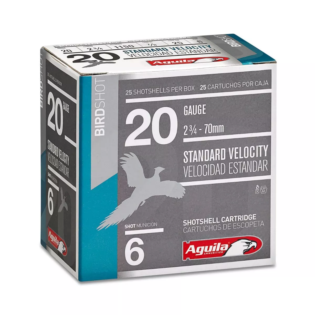Aguila 20 Gauge 2-3/4" #6 Shot 1 oz - 25 Rounds