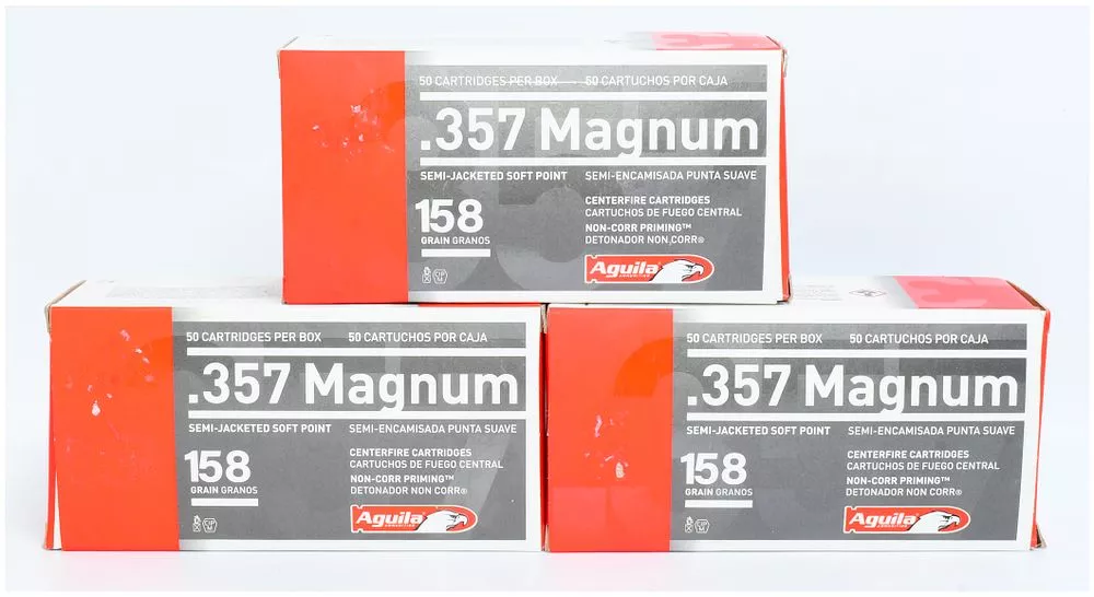 Aguila .357 Magnum 158 Grain Semi-Jacketed Soft Point Ammunition, 150 Rounds