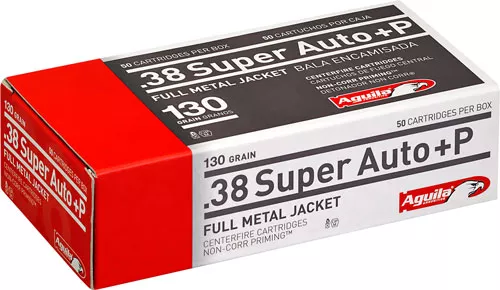 AGUILA AMMUNITION .38 Super Auto 130GR FMJ 50 Rounds