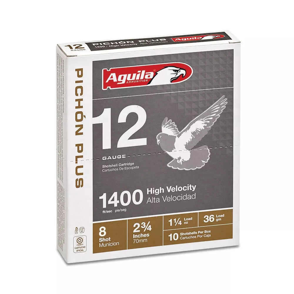 Aguila Pichón Plus 12 Gauge 2-3/4" #8 Shot 1-1/4 oz - 10 Rounds